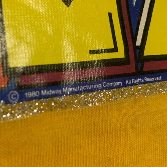 Vintage ‘80 Pac-Man Graphic Spellout Tee Sz L - Picture 3 of 7